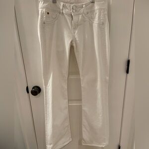 Hudson boot cut white jeans